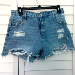 Blue Denim shorts, size large